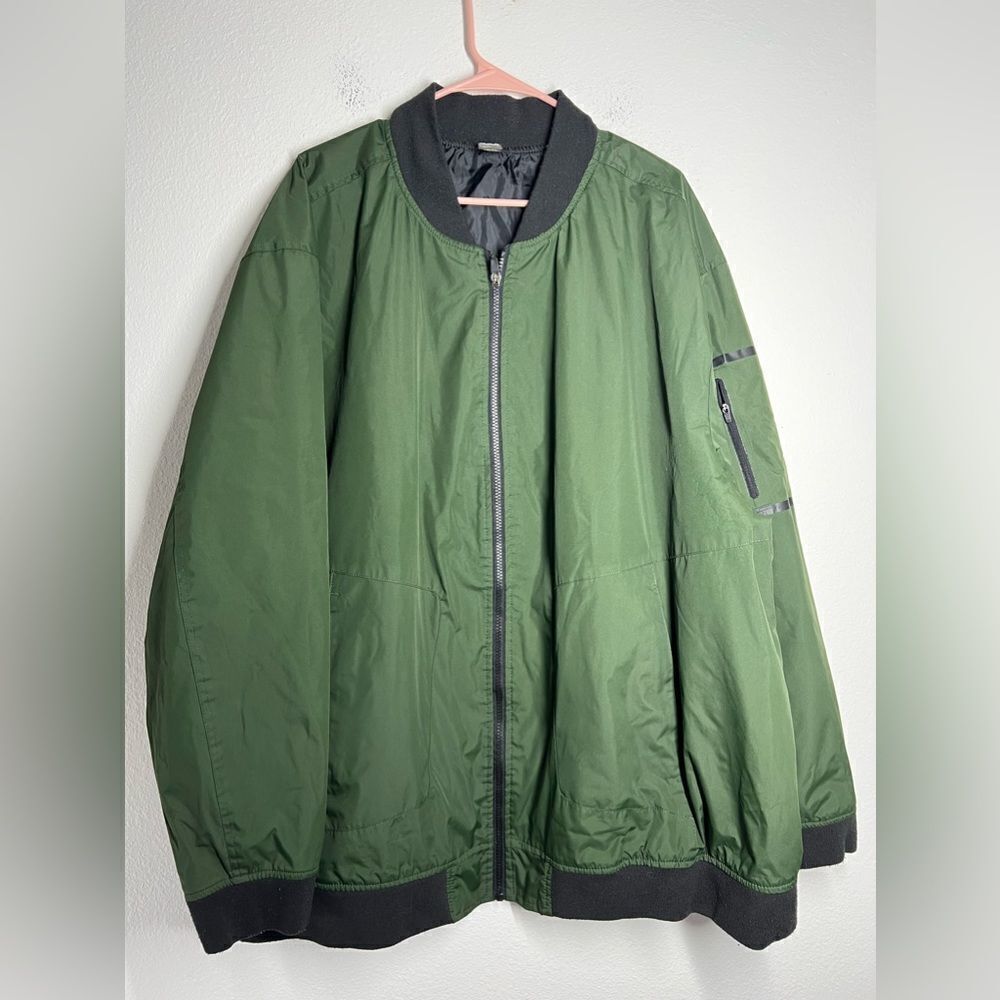 MSX Michael Strahan Mens Lightweight Jacket SIZE 3XL Green Black Full Zip Nylon
